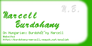 marcell burdohany business card